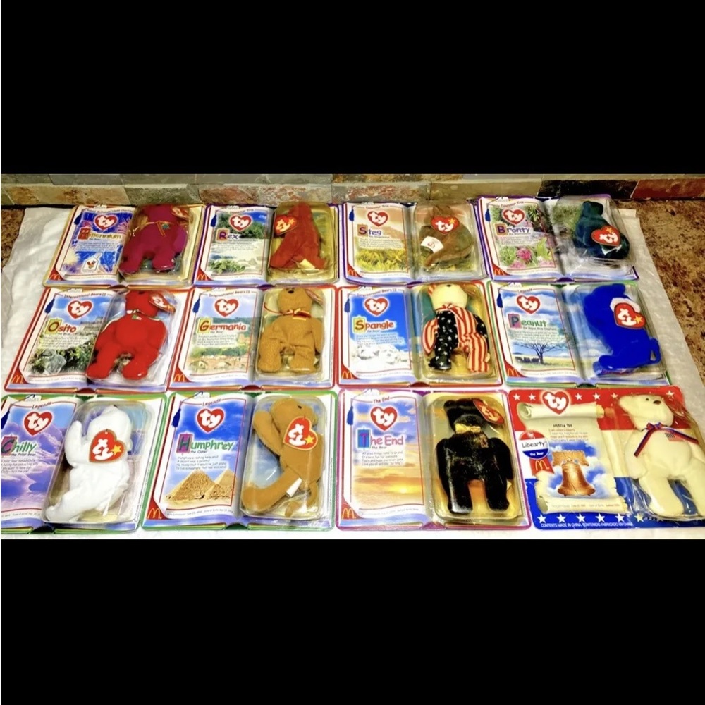 McDonald’s 2000 Teenie Beanie Complete Set -11 Total (Includes SPANGLE)